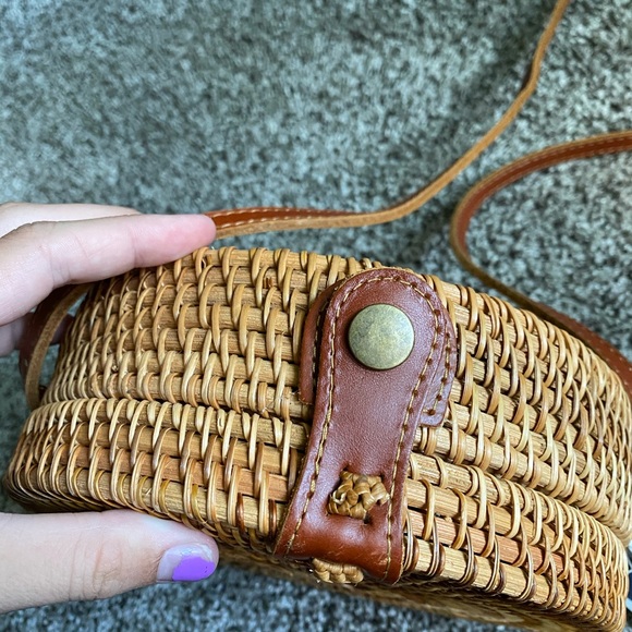 FLASH SALE Boho Straw Rattan Round Bag - Picture 3 of 5